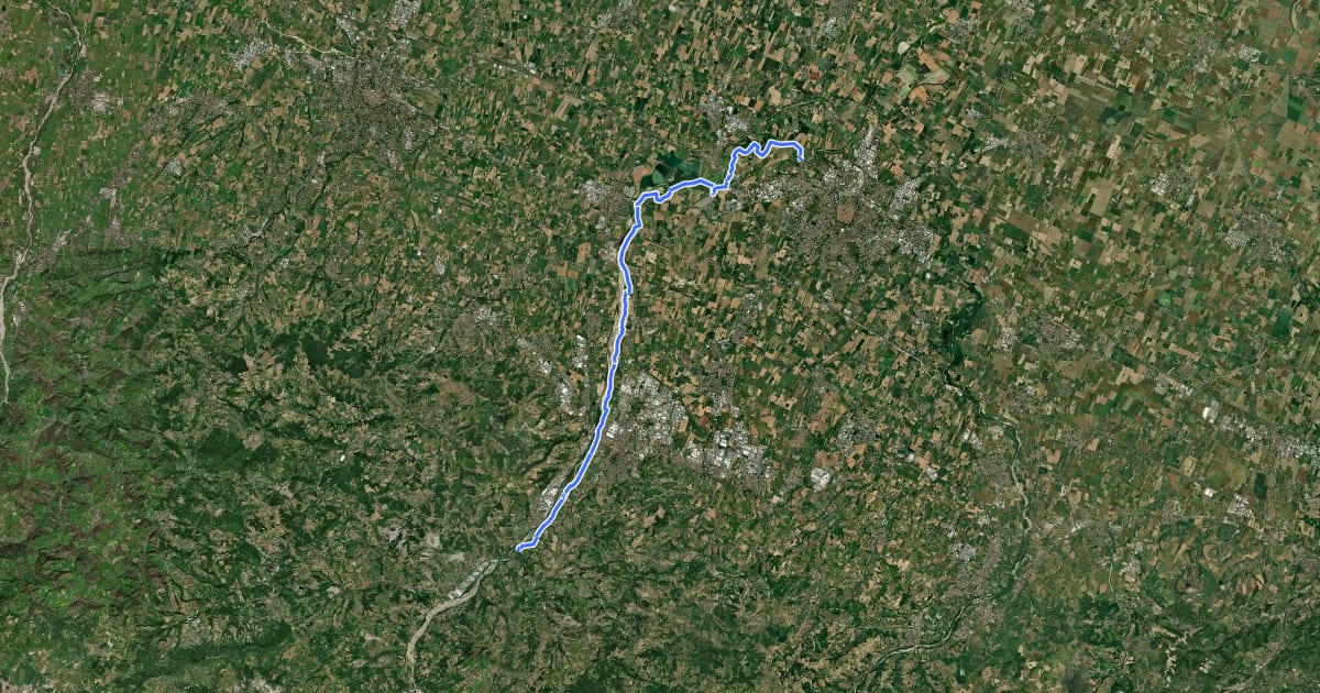 Маршрут Itinerario 6 на спутниковом снимке
