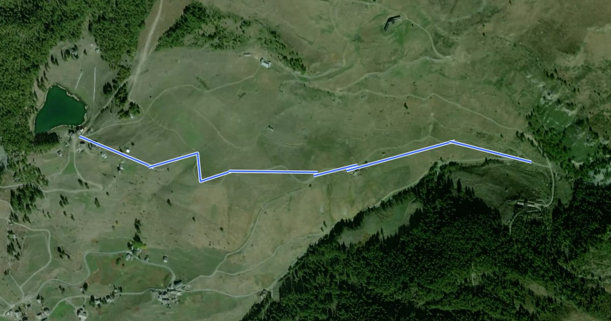 Маршрут Itinerario 6 Ru des Novalles на спутниковом снимке