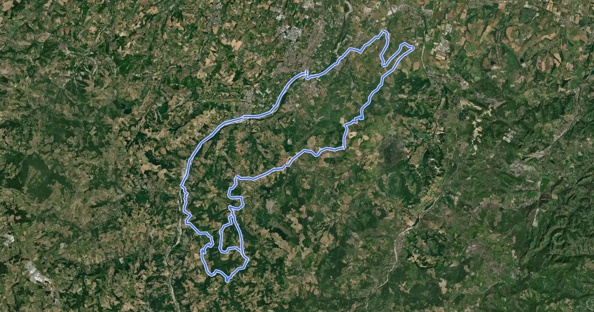 Маршрут Itinerario 8 на спутниковом снимке