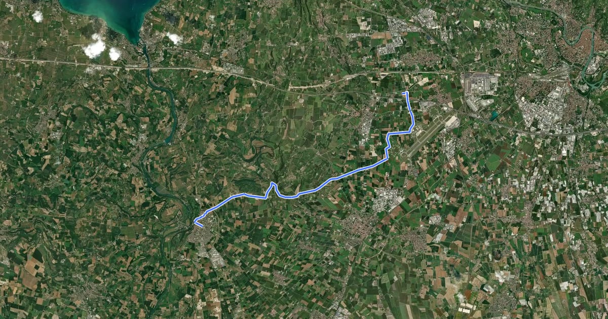 Маршрут Itinerario 8 на спутниковом снимке