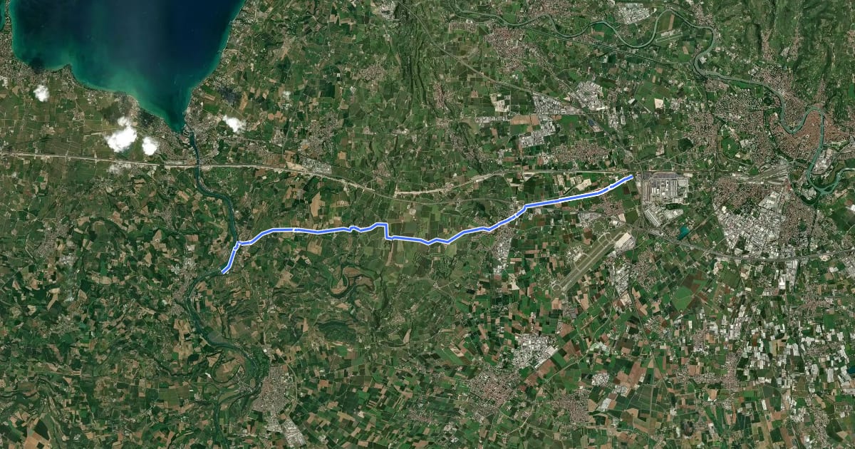Маршрут Itinerario 9 на спутниковом снимке
