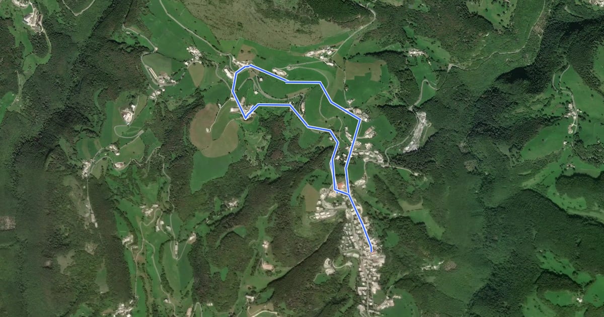 Маршрут Itinerario Bianco-Azzurro на спутниковом снимке