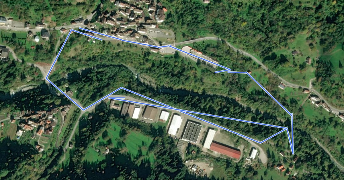 Маршрут Itinerario dei ponti на спутниковом снимке