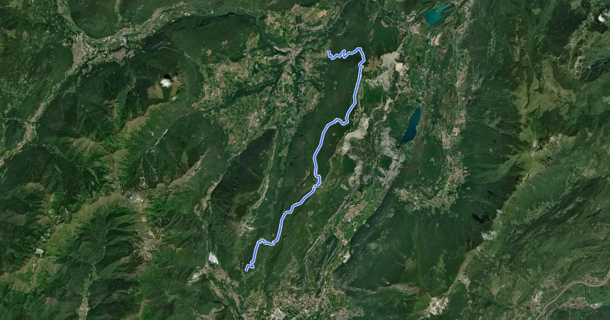 Маршрут Itinerario Garda Brenta - Tappa 6 на спутниковом снимке