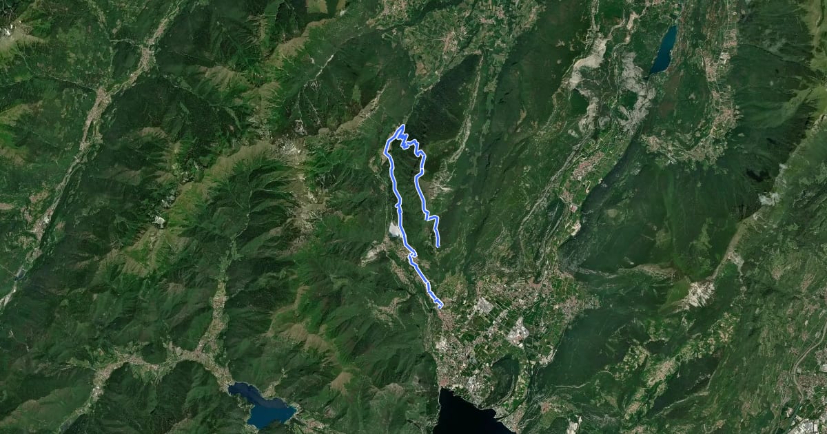 Маршрут Itinerario Garda Brenta - Tappa 7 на спутниковом снимке