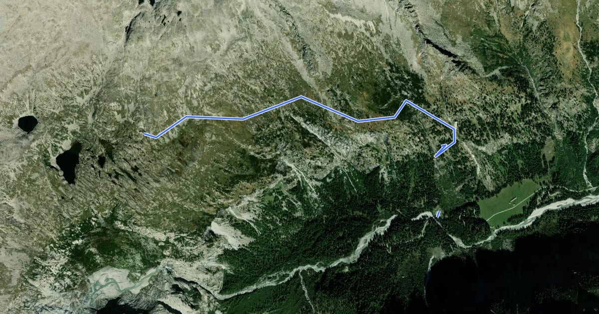 Маршрут Itinerario glaciologico Vigilio Marchetti - Tappa 1 на спутниковом снимке