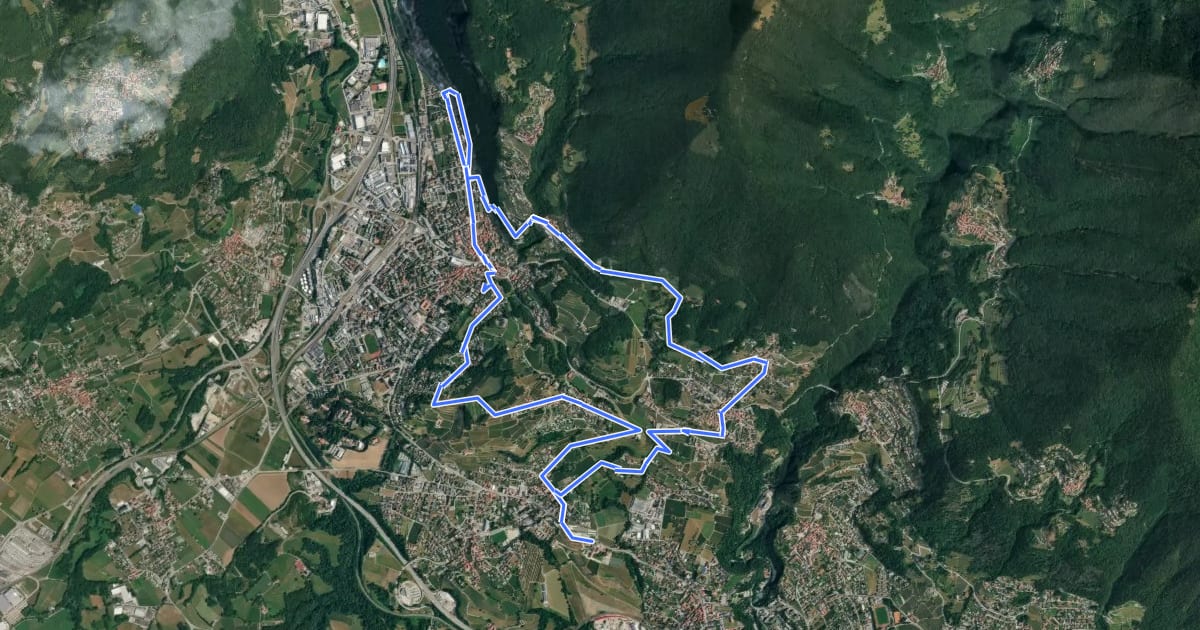 Маршрут Itinerario "L’uomo e la vite" на спутниковом снимке