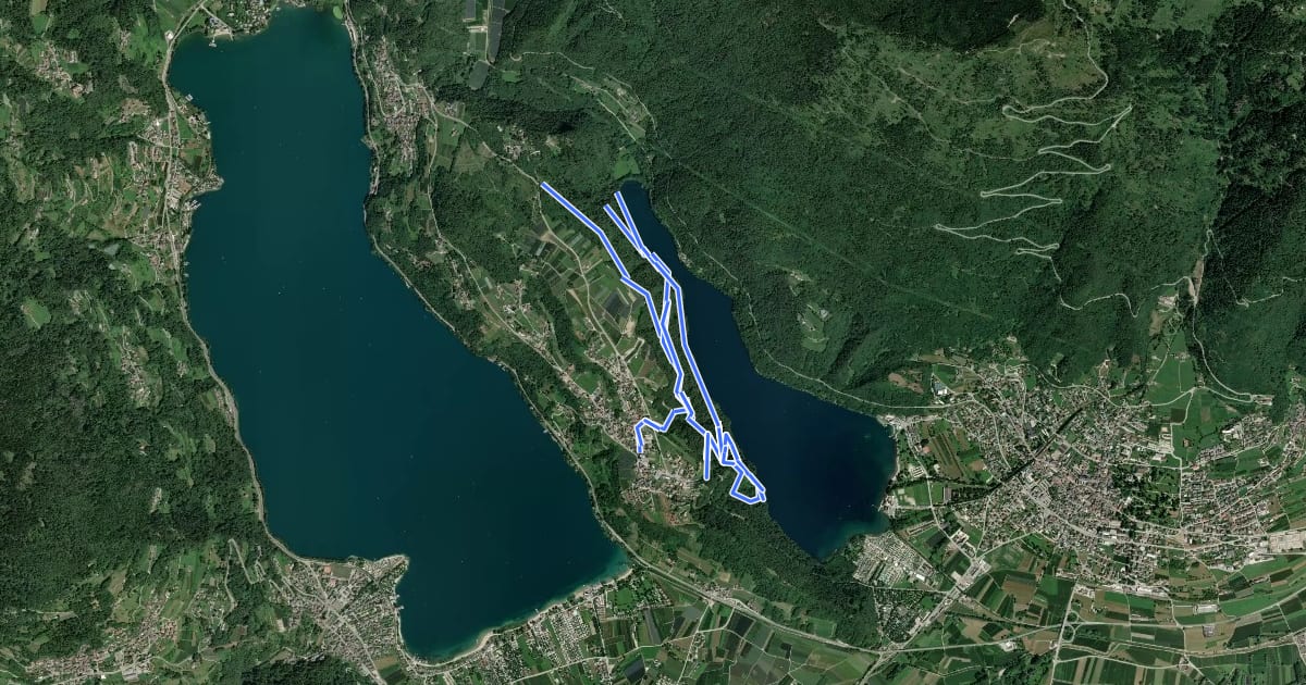 Маршрут Itinerario Part dei Boschi на спутниковом снимке