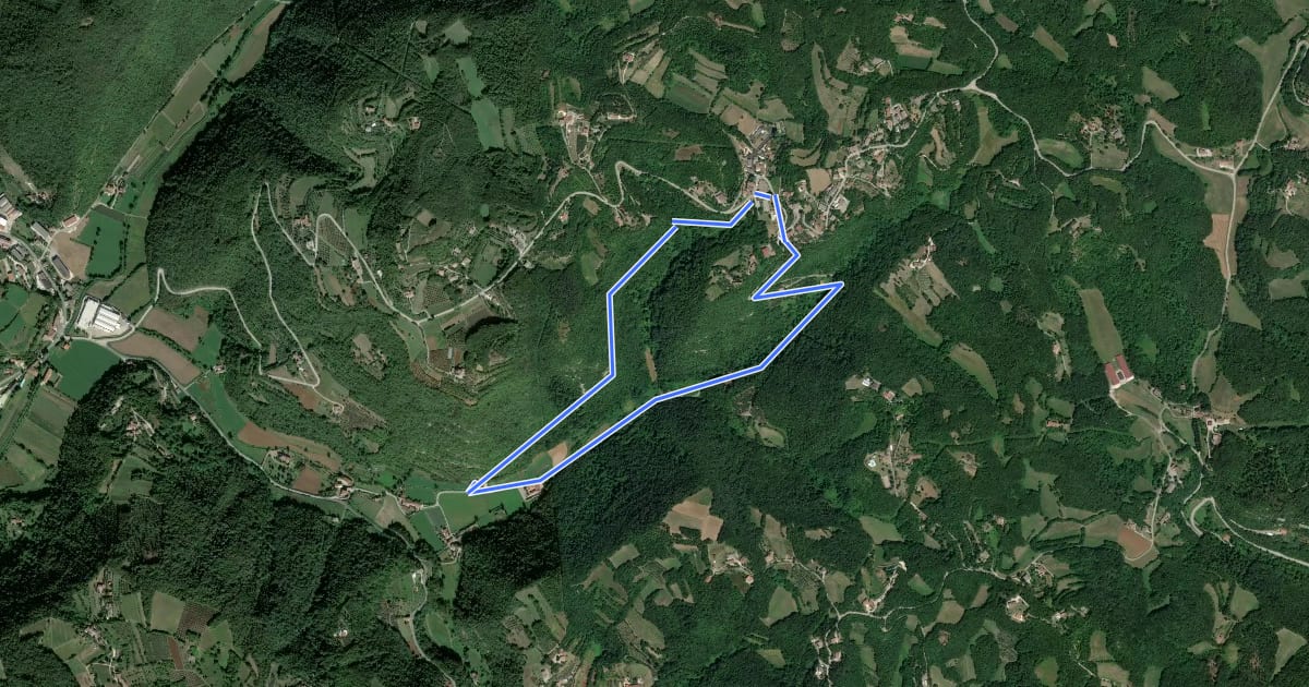Маршрут Itinerario pedonale 3 di Corte Calto - Zovencedo на спутниковом снимке