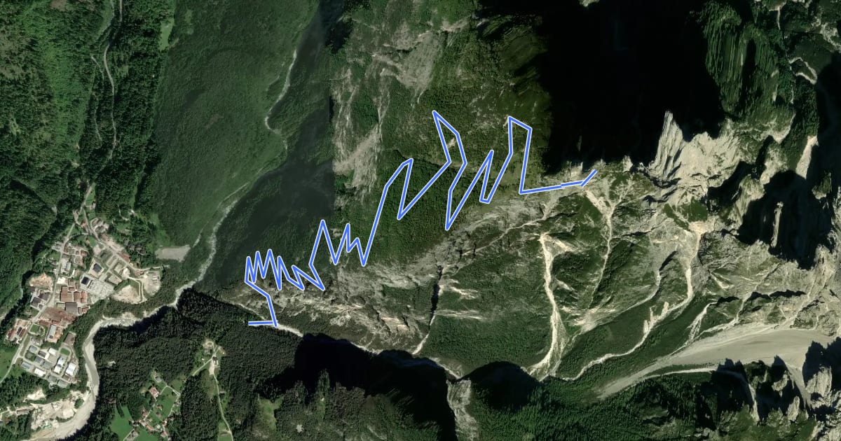 Маршрут Itinerario storico del Monte Tudaio на спутниковом снимке