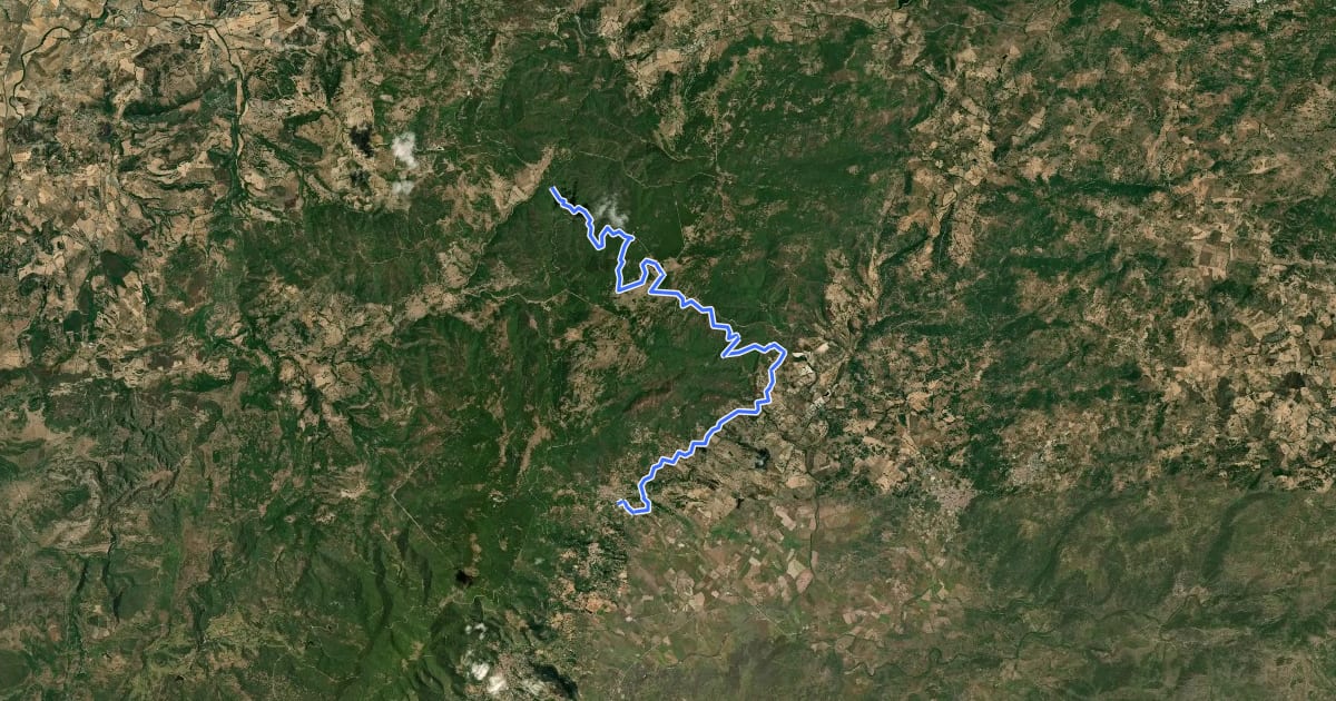 Маршрут Itinerario Vette del Goceano - Valle del Tirso (EST) на спутниковом снимке