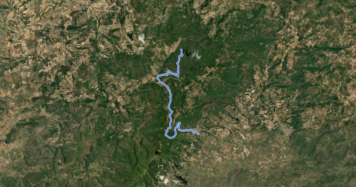Маршрут Itinerario Vette del Goceano - Valle del Tirso (OVEST) на спутниковом снимке