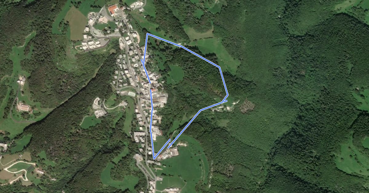 Маршрут Itinerario Viola на спутниковом снимке