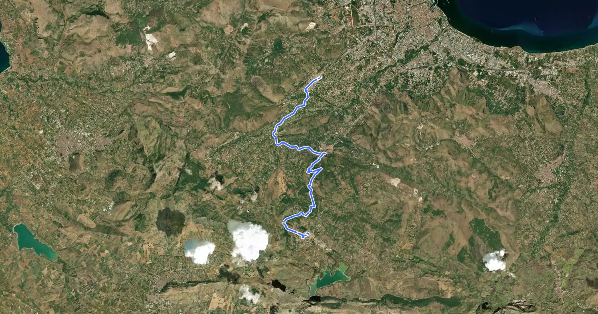 Маршрут Itinerarium Rosaliae - Tappa 10 на спутниковом снимке