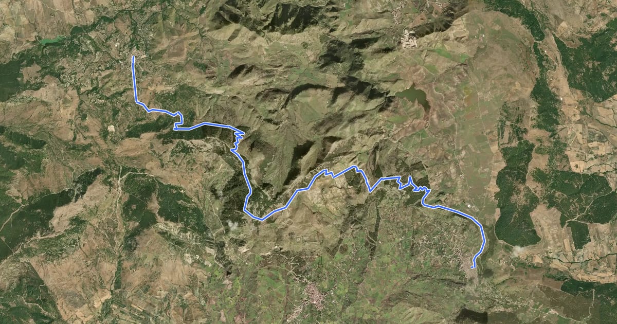 Маршрут Itinerarium Rosaliae - Tappa 2B на спутниковом снимке
