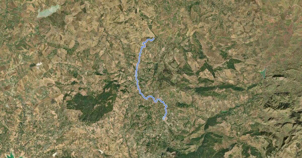 Маршрут Itinerarium Rosaliae - Tappa 5 на спутниковом снимке