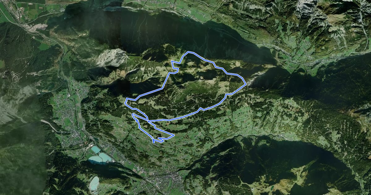 Маршрут Itonskopf Tour на спутниковом снимке