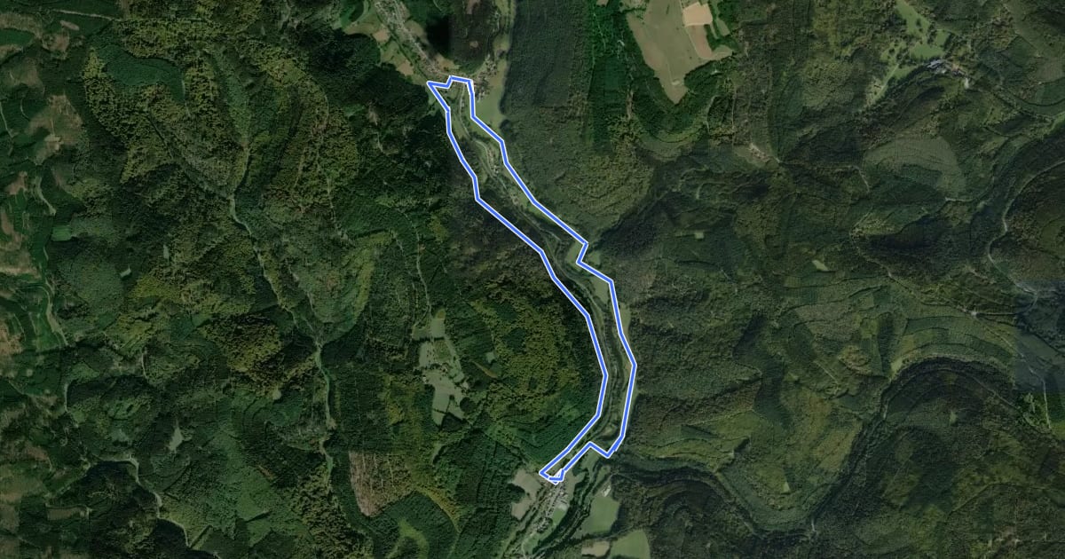 Маршрут Itterbachtal-Weg на спутниковом снимке