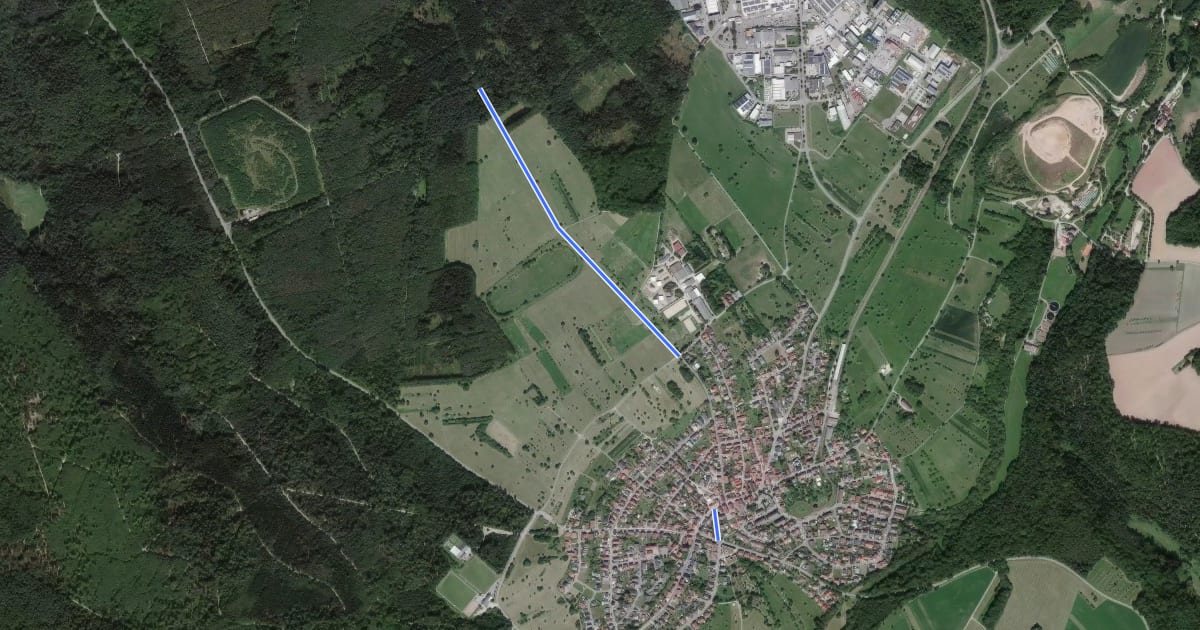 Маршрут Ittersbach Pfinztalstraße - Tornadostein на спутниковом снимке