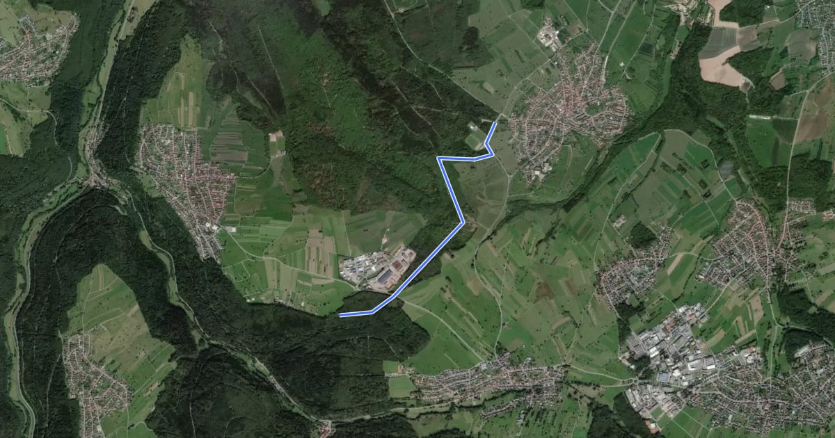 Маршрут Ittersbach Schützenhaus - Weinbrünnlehütte на спутниковом снимке