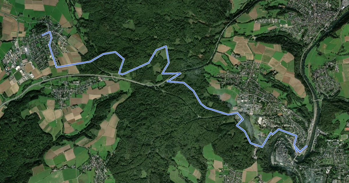 Маршрут [IV] HWW Westerwald Etappe 5 (Merenberg - Weiburg) на спутниковом снимке