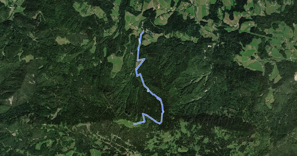 Маршрут Ivarčko jezero - Uršlja gora на спутниковом снимке