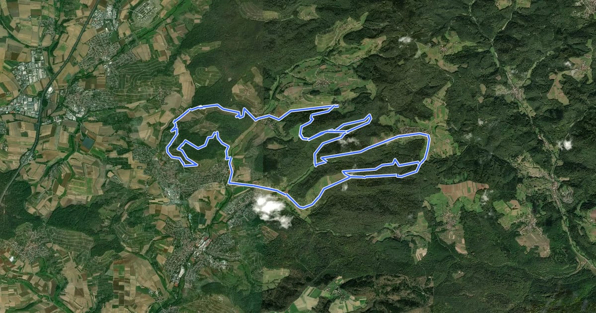 Маршрут IVB MTB 6 Hoch Hinaus на спутниковом снимке