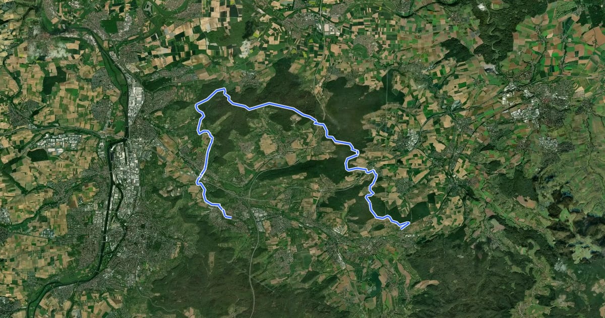 Маршрут IVB MTB Tour 2 Salzweg на спутниковом снимке