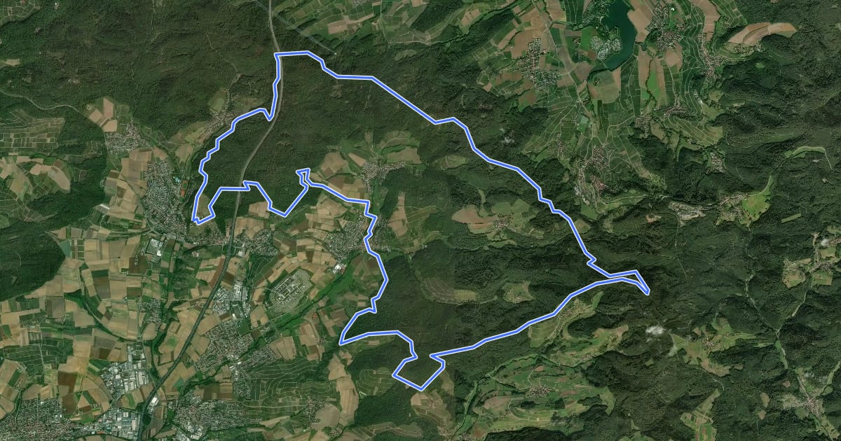 Маршрут IVB MTB Tour 4 Burgen Tour на спутниковом снимке