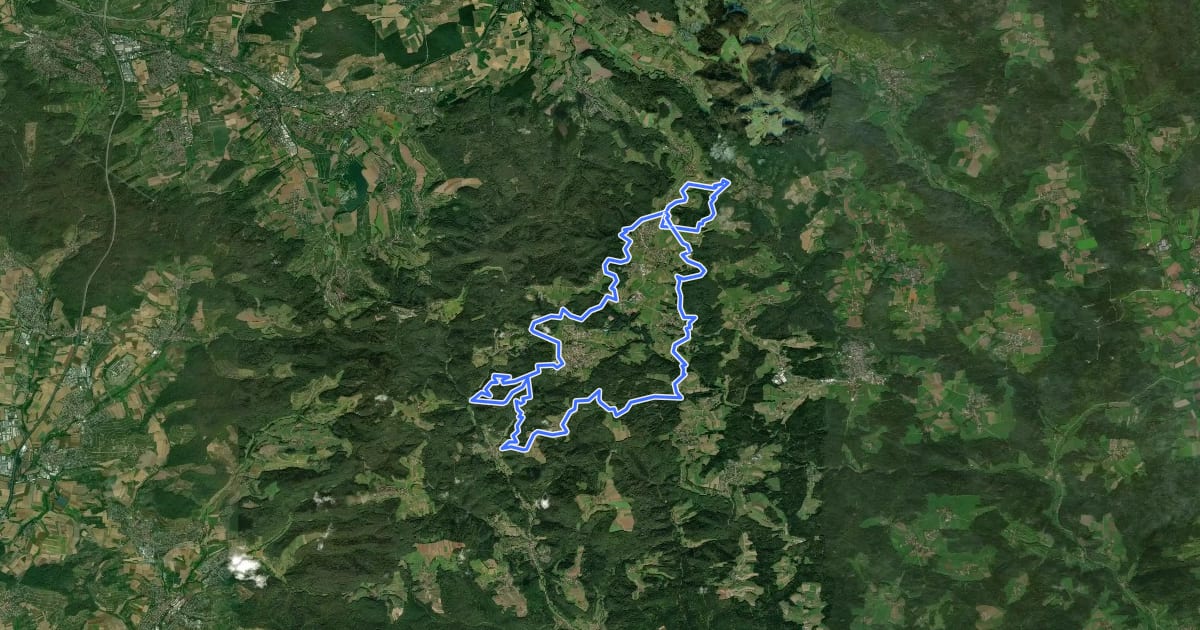 Маршрут IVB MTB Tour 5 Hoch Oben на спутниковом снимке