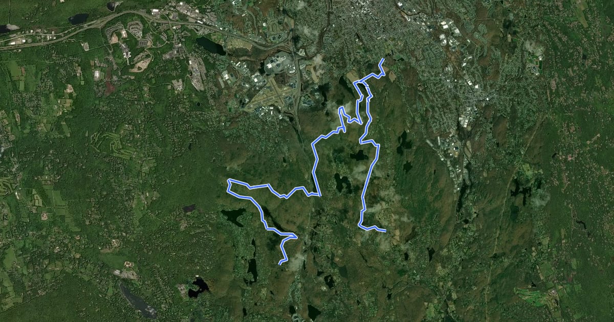 Маршрут Ives Trail Greenway на спутниковом снимке