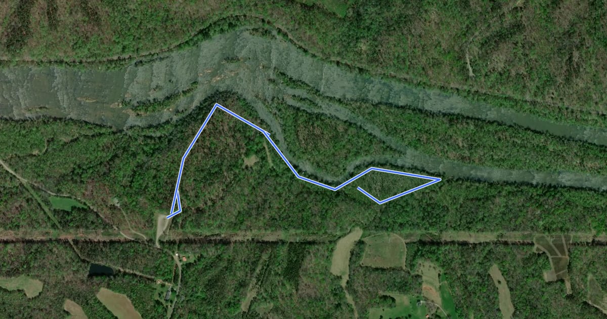 Маршрут Ivy Bluffs Trail на спутниковом снимке