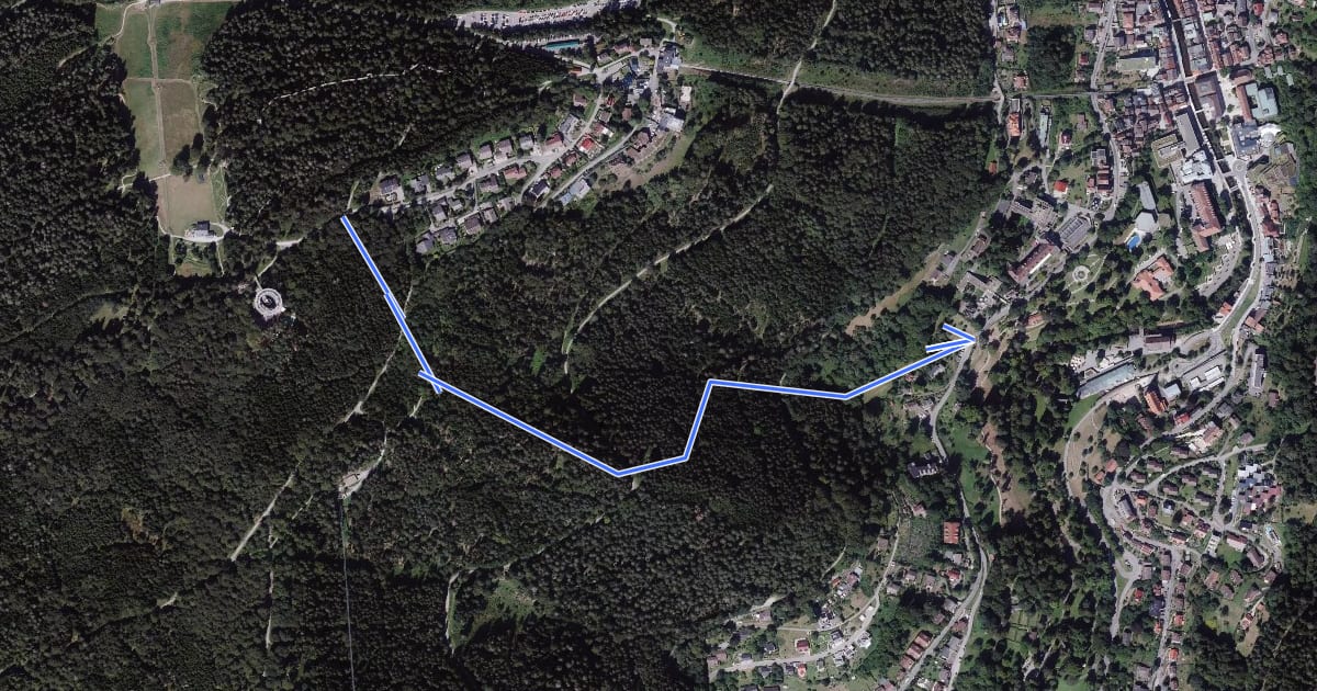 Маршрут iXS Downhill на спутниковом снимке