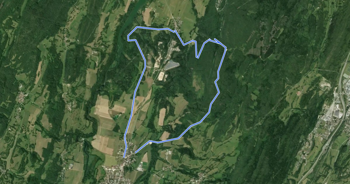 Маршрут Izernor Trail на спутниковом снимке