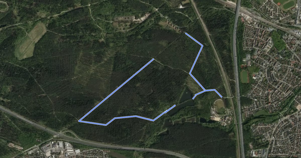 Маршрут Jägersee Imkerrunde No.3 на спутниковом снимке