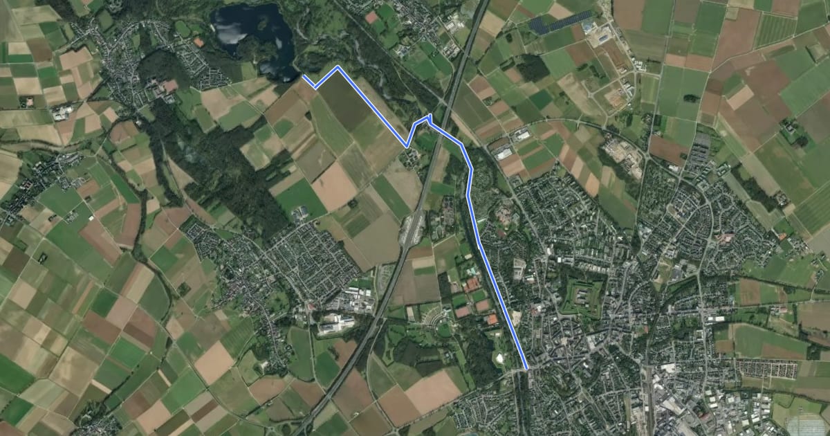 Маршрут Jülich (14) - Jülich (15) на спутниковом снимке