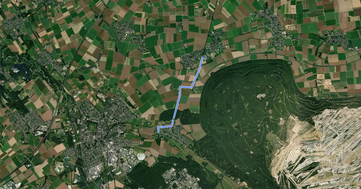 Маршрут Jülich (95) - Jülich (99) на спутниковом снимке
