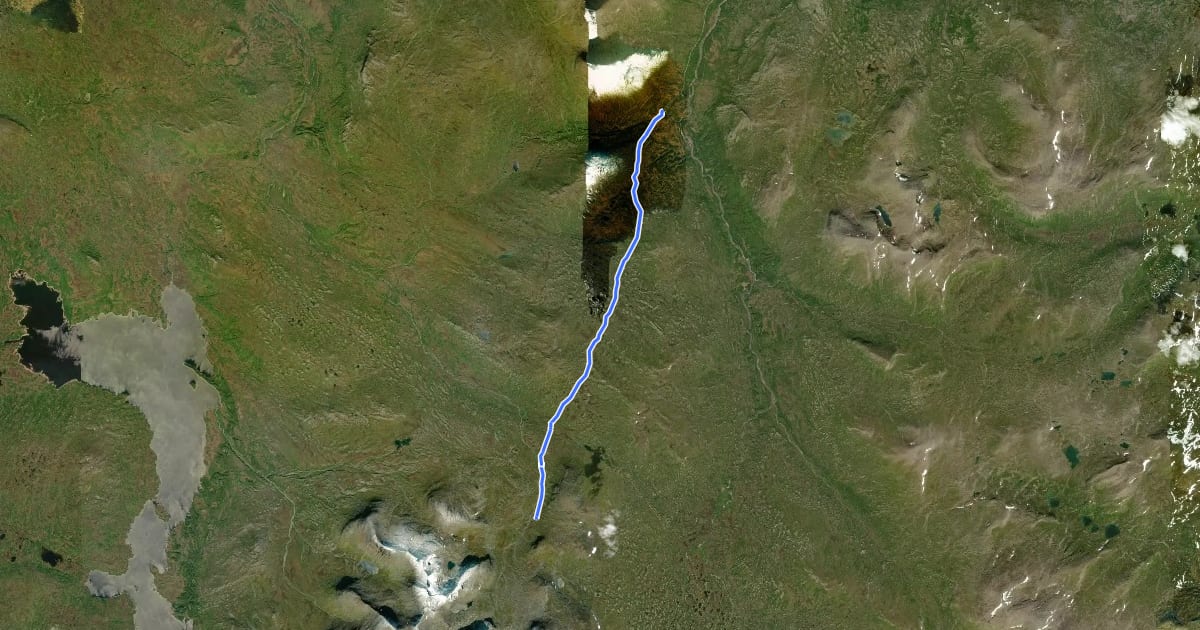Маршрут Jämtland Triangle - Section 1 на спутниковом снимке