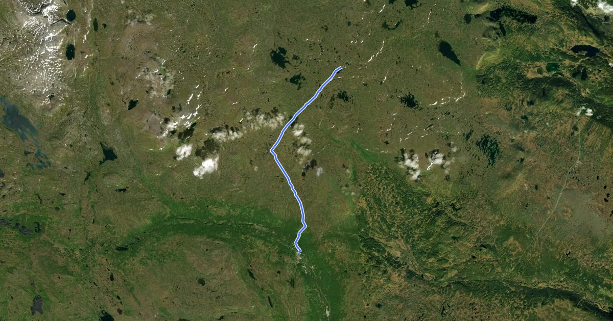 Маршрут Jämtlandsleden - Stage 4 на спутниковом снимке