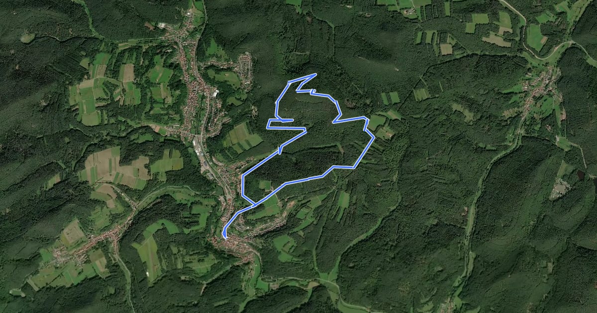 Маршрут Jüngstberg-Tour на спутниковом снимке