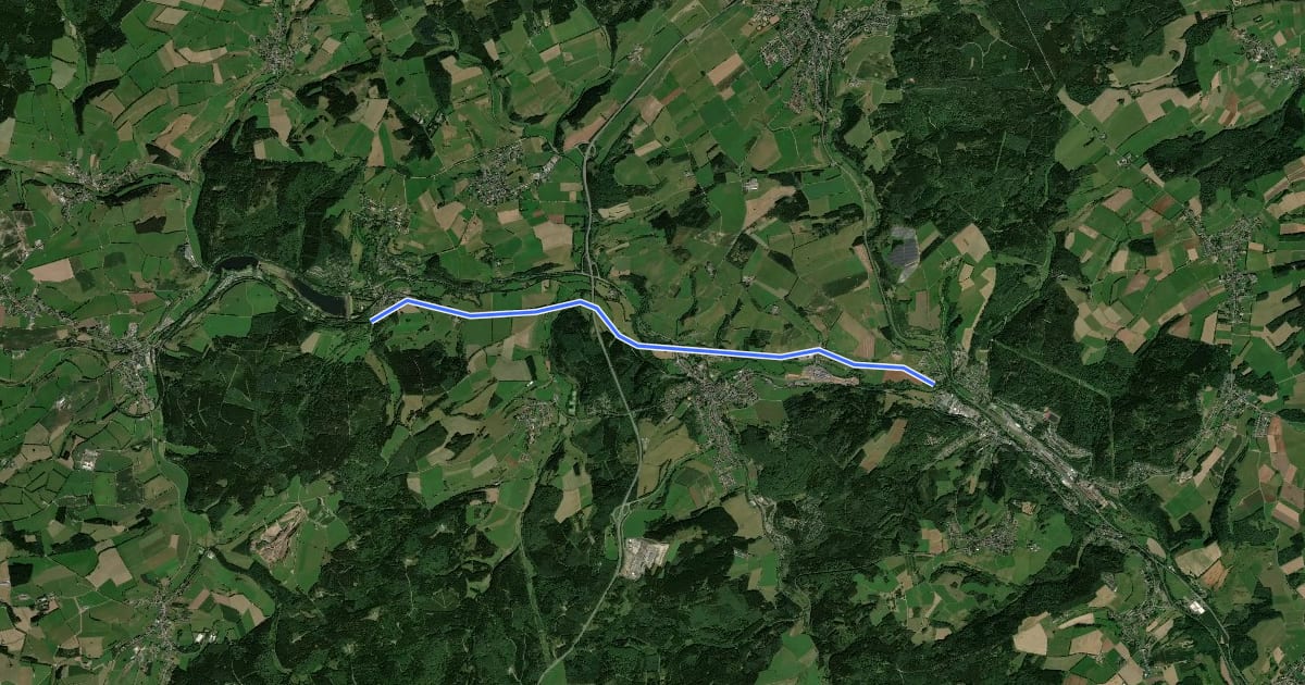 Маршрут Jünkerath (02) - Kronenburg (80) на спутниковом снимке