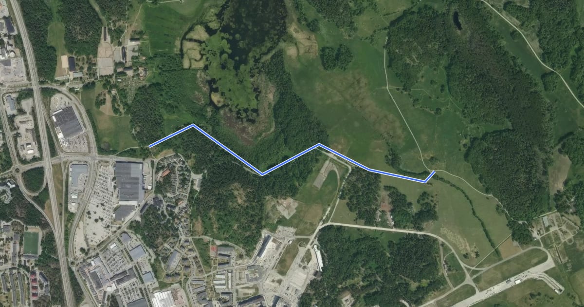 Маршрут Järva cykelled (21) на спутниковом снимке
