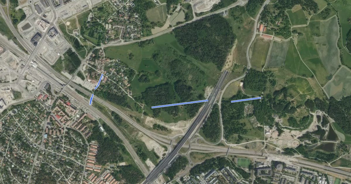 Маршрут Järva cykelled (23) на спутниковом снимке