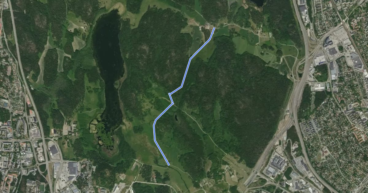 Маршрут Järva cykelled (29) на спутниковом снимке