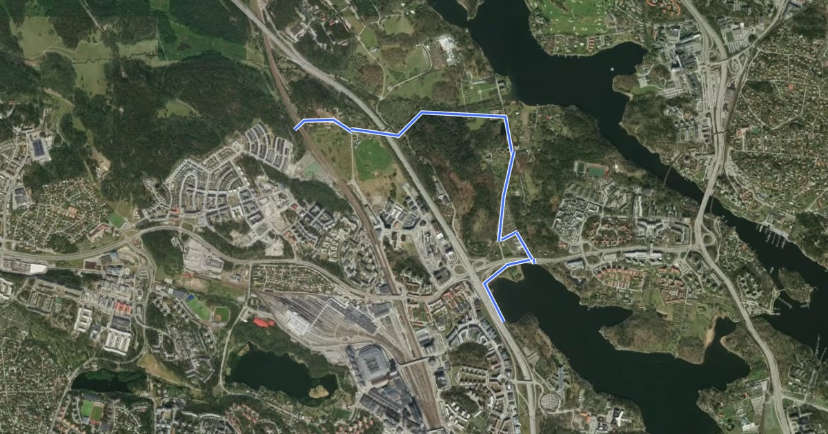 Маршрут Järva Kilstråk на спутниковом снимке