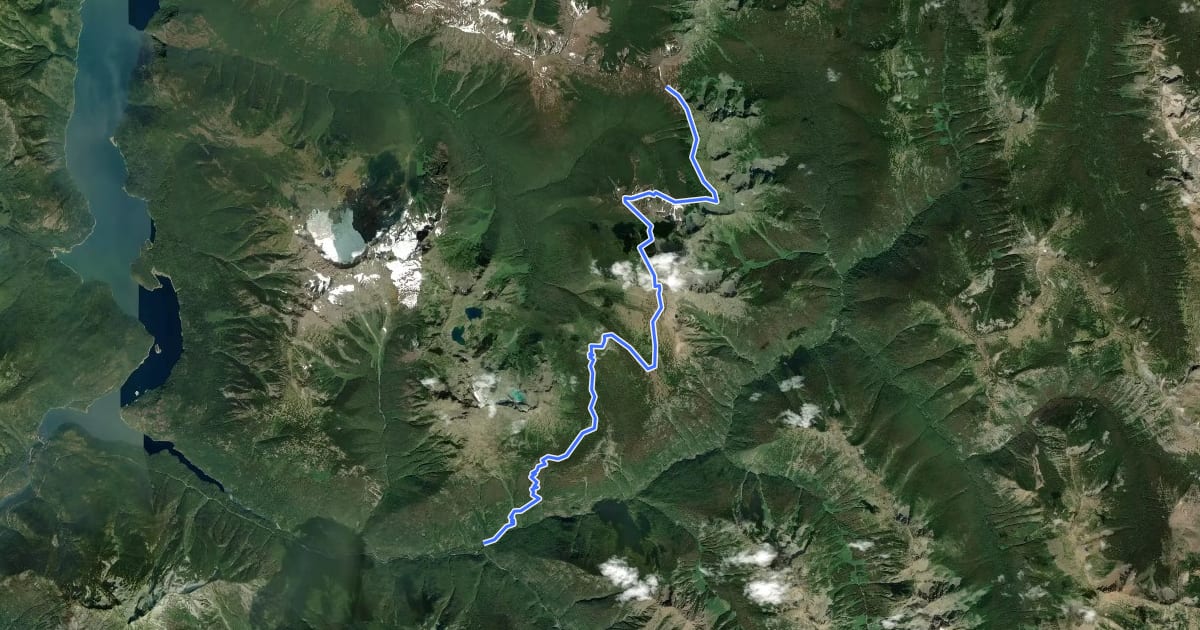 Маршрут Jackita Ridge Trail на спутниковом снимке