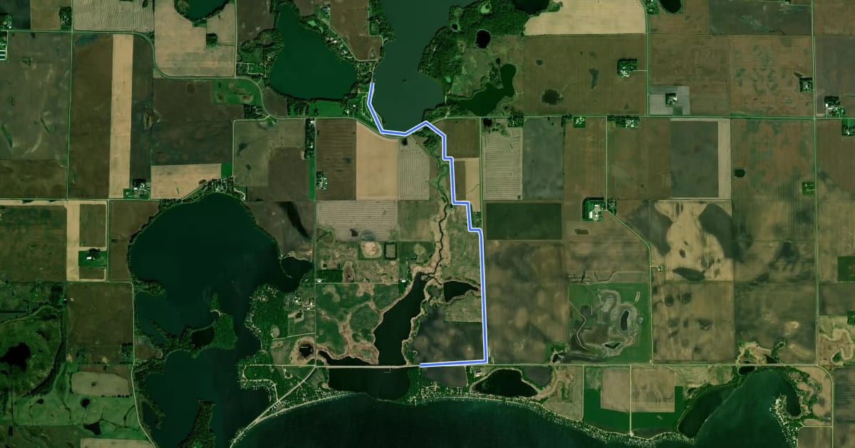 Маршрут Jackson County Trail на спутниковом снимке