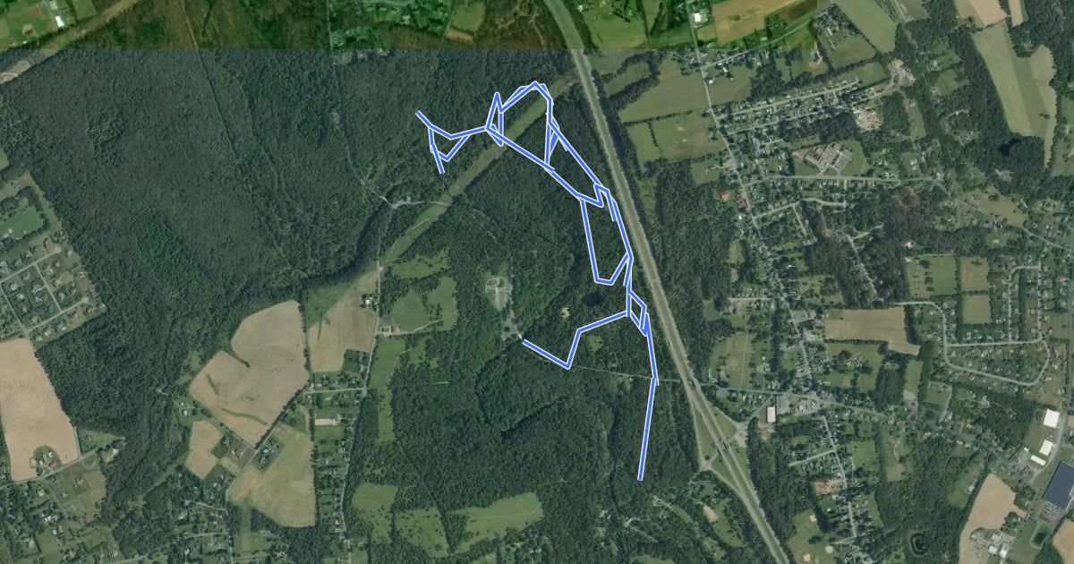 Маршрут Jacobsburg Trail на спутниковом снимке