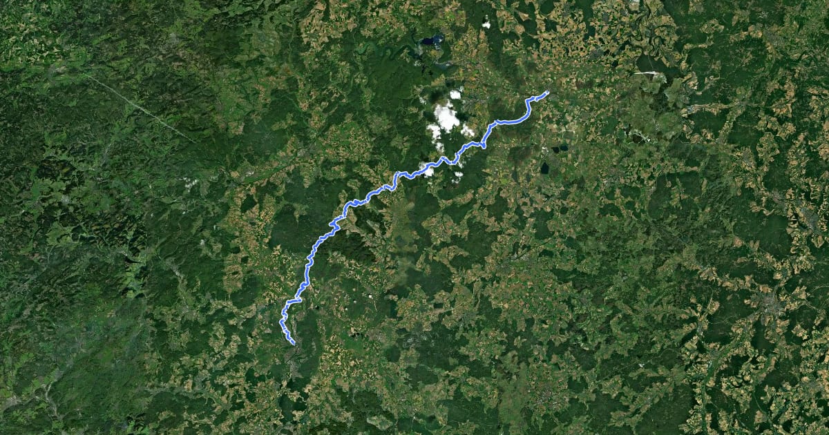Маршрут Jakobsweg Höxter - Marburg (Teilstrecke Fritzlar - Marburg) на спутниковом снимке