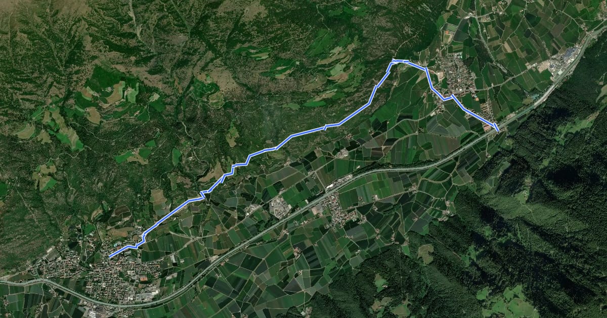 Маршрут Jakobsweg Naturns - Cammino di San Giacomo Naturno на спутниковом снимке